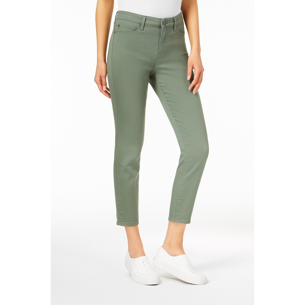 Earl Jeans Women's Skinny Ankle Jeans 4 Button Front Agave Green Size 4 Stretch